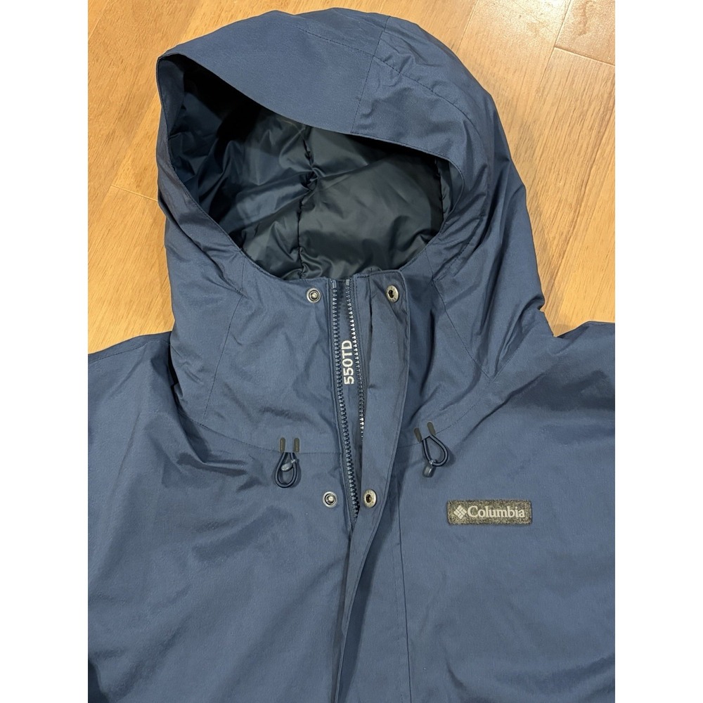 Columbia Men Blue Northbounder Turbo Down Parka Omni-Heat Hooded Jacket Coat XXL - Picture 4 of 13